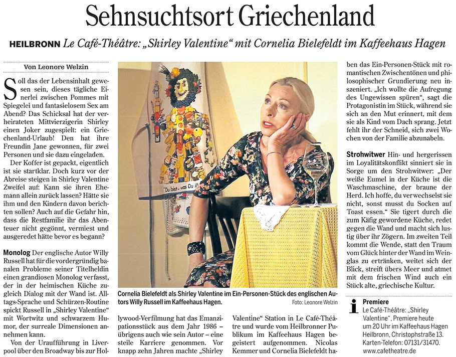 Heilbronner Stimme Auszug vom 25. April 2014