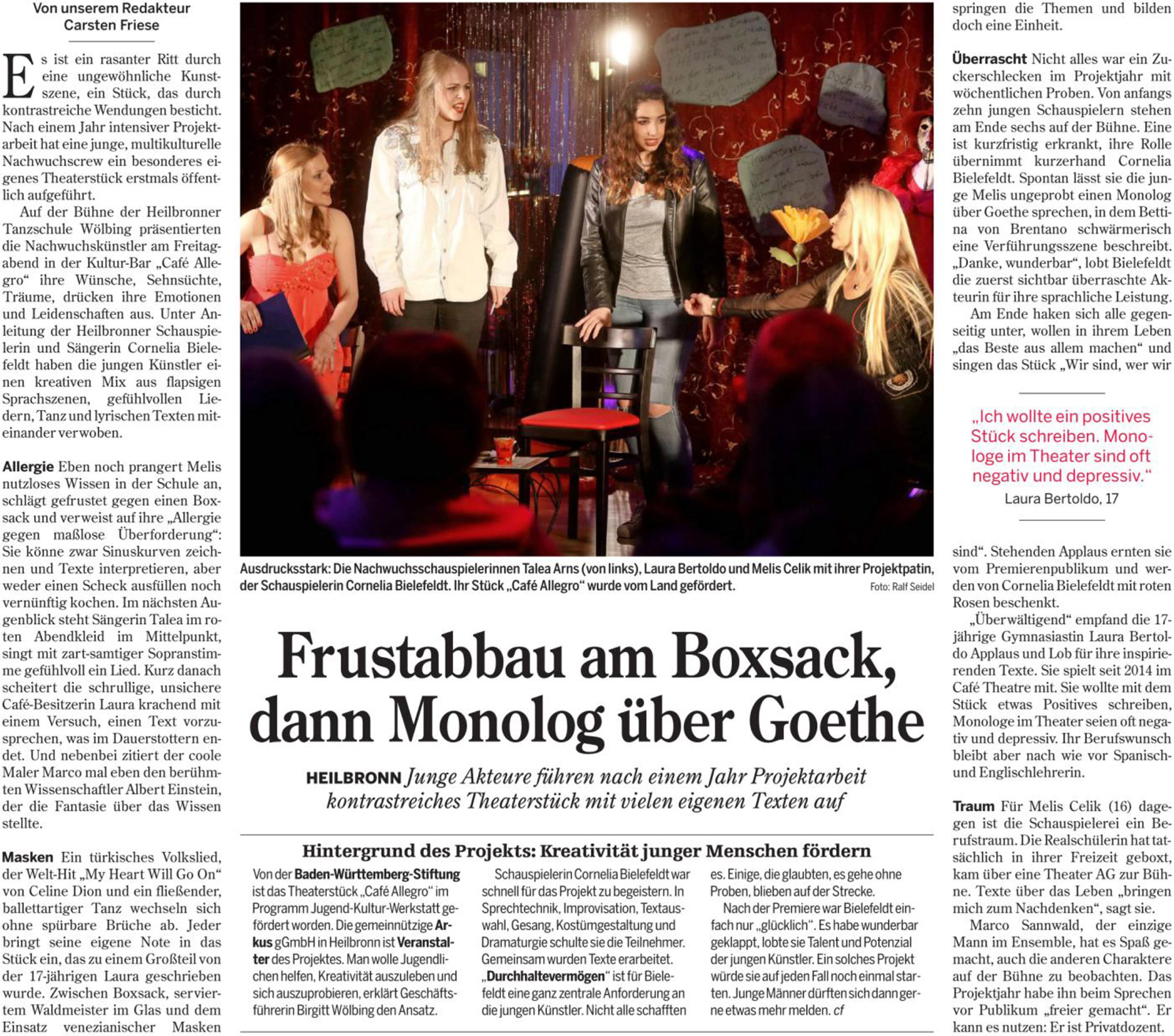 Heilbronner Stimme Auszug vom 8. Mai 2017