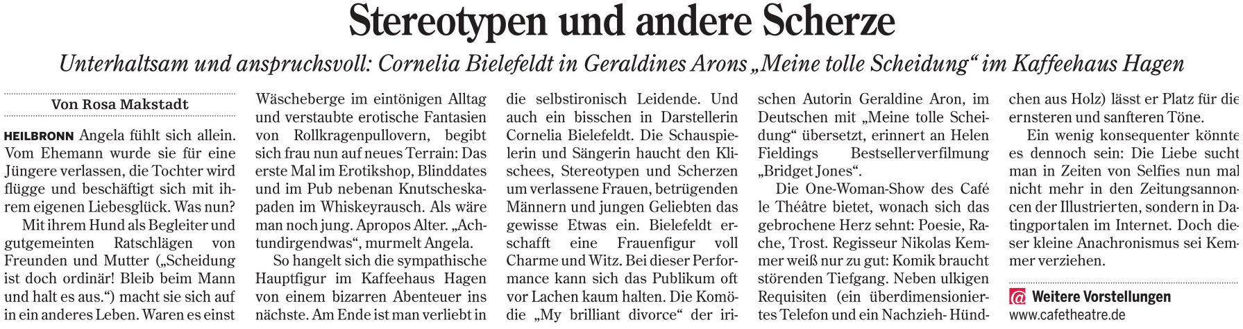 Heilbronner Stimme Auszug vom 22. Juni 2016