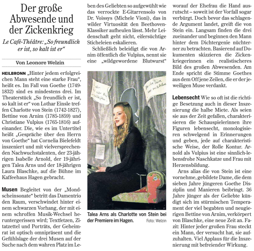 Heilbronner Stimme Auszug vom 19. März 2014